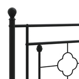 Metal Replace Headboard Black 90 cm