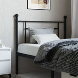 Metal Replace Headboard Black 90 cm