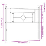 Metal Replace Headboard Black 107 cm