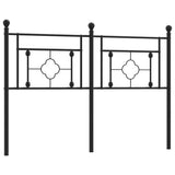 Metal Replace Headboard Black 135 cm - Front View