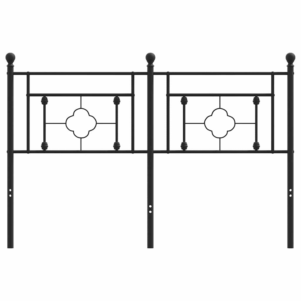 Metal Replace Headboard Black 135 cm