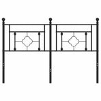 Metal Replace Headboard Black 135 cm
