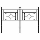Metal Replace Headboard Black 135 cm - Side View