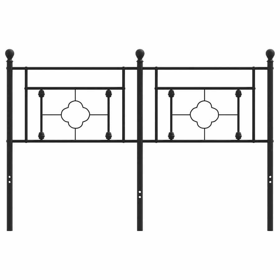 Metal Replace Headboard Black 135 cm