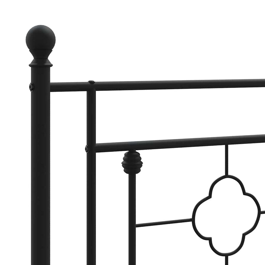 Metal Replace Headboard Black 135 cm