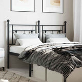 Metal Replace Headboard Black 135 cm