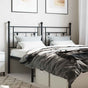 Metal Replace Headboard Black 135 cm