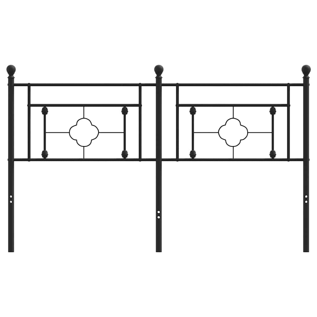 Metal Replace Headboard Black 150 cm