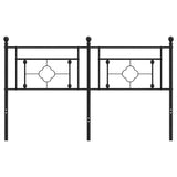 Metal Replace Headboard Black 150 cm - Side View