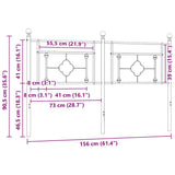 Metal Replace Headboard Black 150 cm - Close-Up Angle