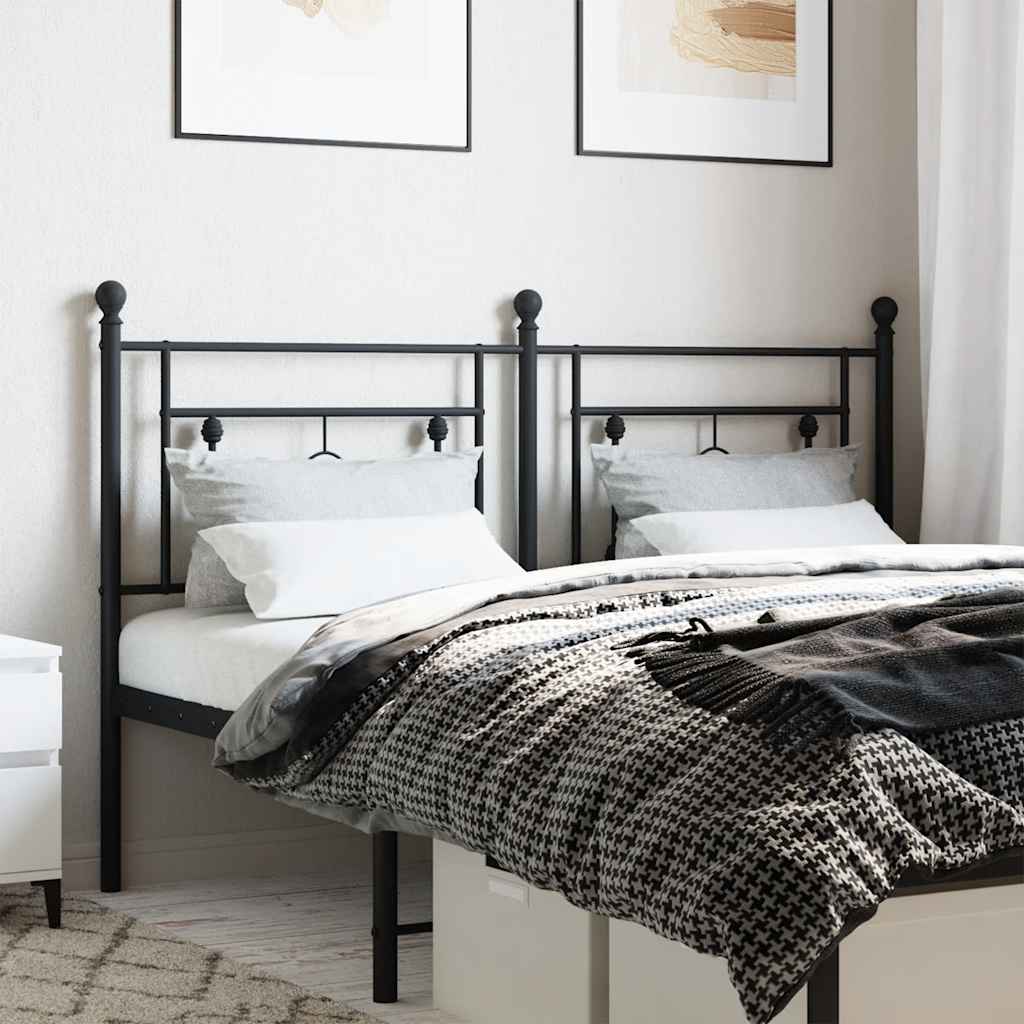 Metal Replace Headboard Black 150 cm