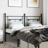 Metal Replace Headboard Black 150 cm