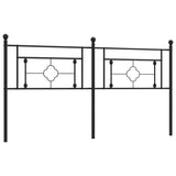 Metal Replace Headboard Black 180 cm