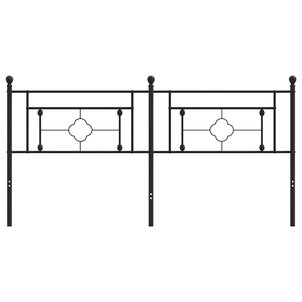 Metal Replace Headboard Black 180 cm