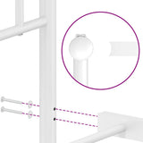 Metal Bed Frame without Mattress with Headboard White 150x200 cm - Extra Image