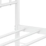 Metal Bed Frame without Mattress with Footboard White 135x190 cm - Extra Image