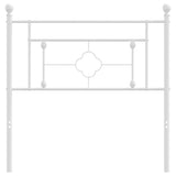 Metal Headboard White 90 cm - Side View