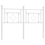 Metal Replace Headboard White 135 cm - Front View