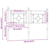 Metal Replace Headboard White 135 cm - Close-Up Angle