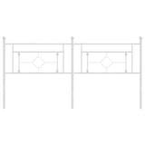 Metal Headboard White 183 cm King - Side View