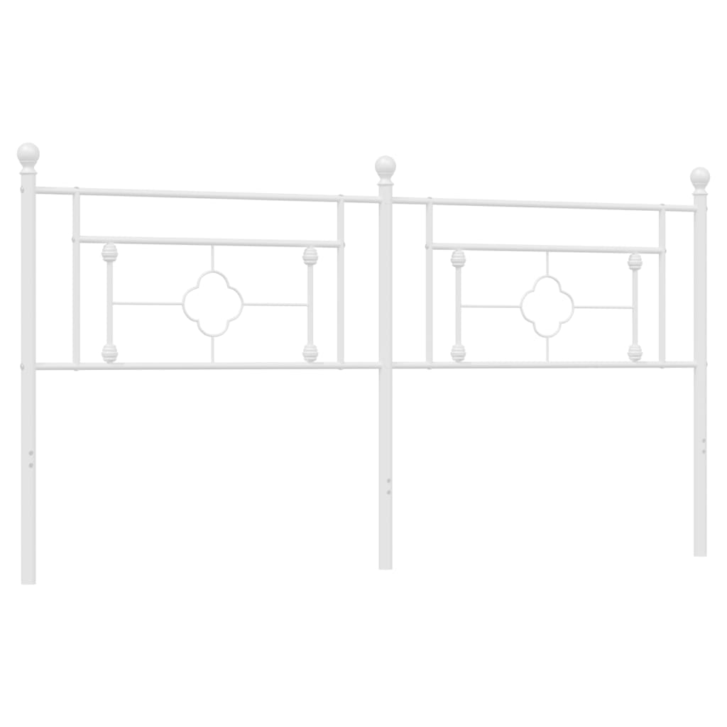 Metal Headboard White 183 cm King