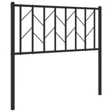 Metal Headboard Black 90 cm - Front View