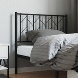 Metal Headboard Black 90 cm - Side View