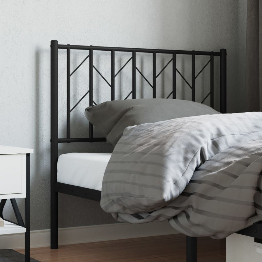 Metal Replace Headboard Black 90 cm
