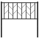 Metal Headboard Black 90 cm - Top-Down View