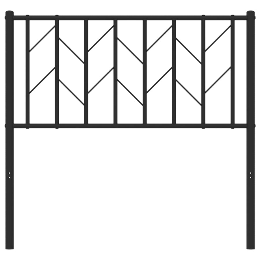 Metal Replace Headboard Black 90 cm