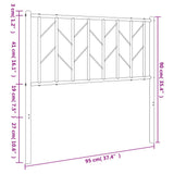 Metal Replace Headboard Black 90 cm