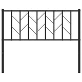 Metal Headboard Black 107 cm King Single - Top-Down View