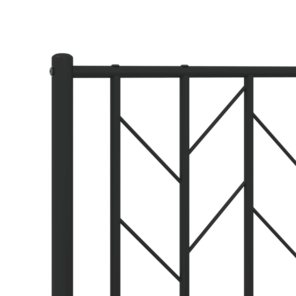Metal Replace Headboard Black 107 cm