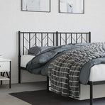 Metal Replace Headboard Black 150 cm