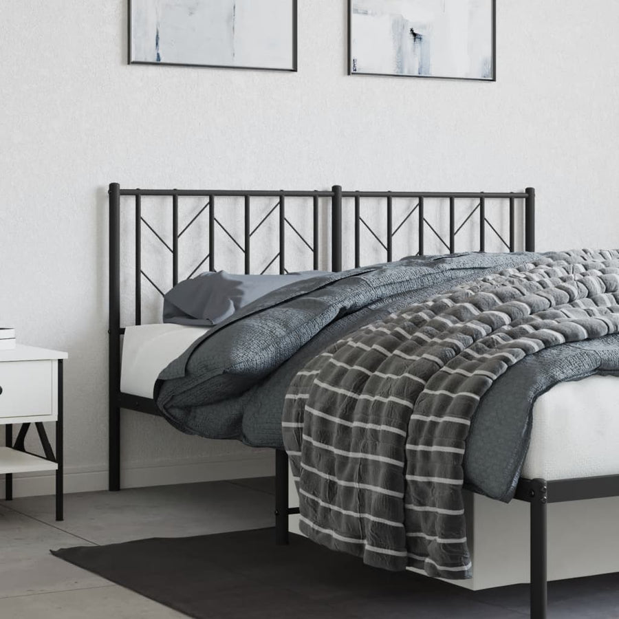 Metal Replace Headboard Black 150 cm