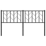 Metal Replace Headboard Black 150 cm