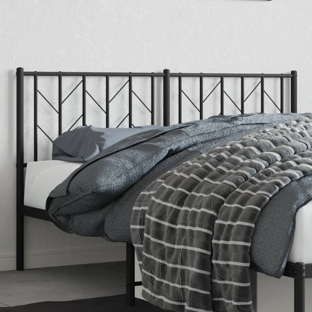 Metal Replace Headboard Black 150 cm