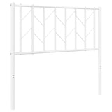 Metal Headboard White 90 cm - Front View