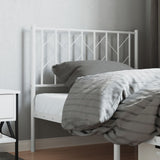 Metal Headboard White 90 cm - Side View