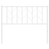 Metal Headboard White 107 cm King Single - Top-Down View