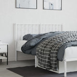 Metal Headboard White 137 cm Double - Side View