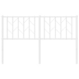 Metal Headboard White 137 cm Double - Top-Down View