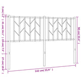 Metal Headboard White 137 cm Double - Close-Up Angle