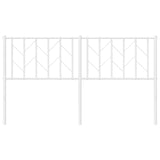 Metal Headboard White 152 cm Queen - Top-Down View