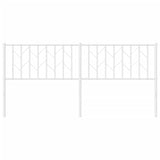 Metal Headboard White 183 cm King - Top-Down View