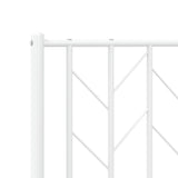 Metal Headboard White 183 cm King - Rear View