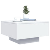 Coffee Table White 55x55x31 cm Engineered Wood - Top-Down View