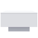 Coffee Table White 55x55x31 cm Engineered Wood - Rear View