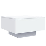Coffee Table White 55x55x31 cm Engineered Wood - Close-Up Angle