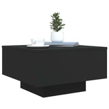 Coffee Table Black 55x55x31 cm Engineered Wood - Top-Down View